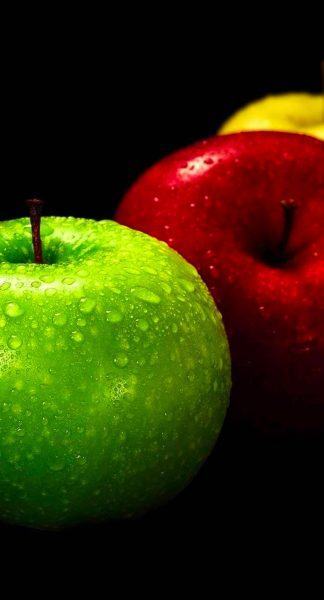 Hình ảnh quả táo nhiều màu xen kẽ đẹp mắt