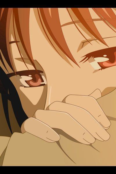 Hình ảnh anime nữ với đôi mắt buồn