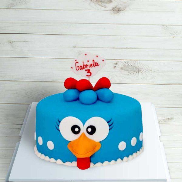 Bánh sinh nhật con gà xanh ngộ nghĩnh