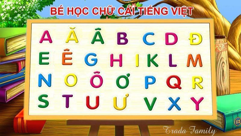 Hình ảnh bảng chữ cái tiếng việt cho bé