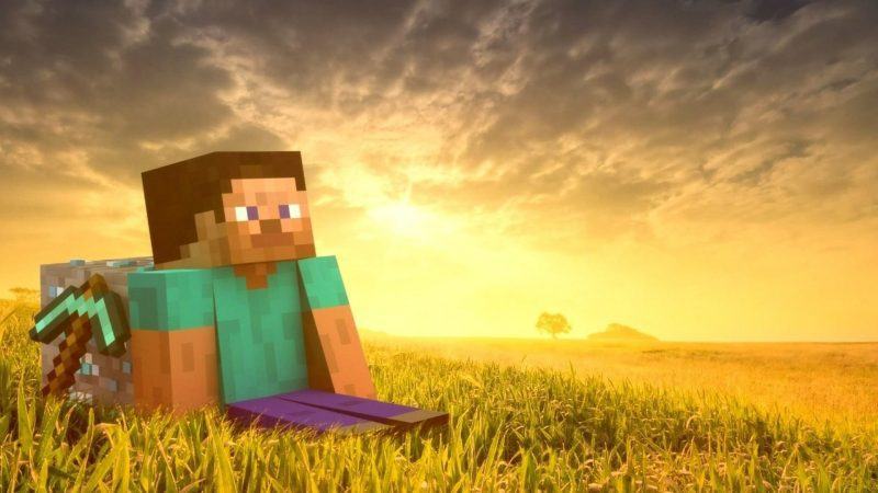 Hình ảnh đồi cỏ vàng minecraft