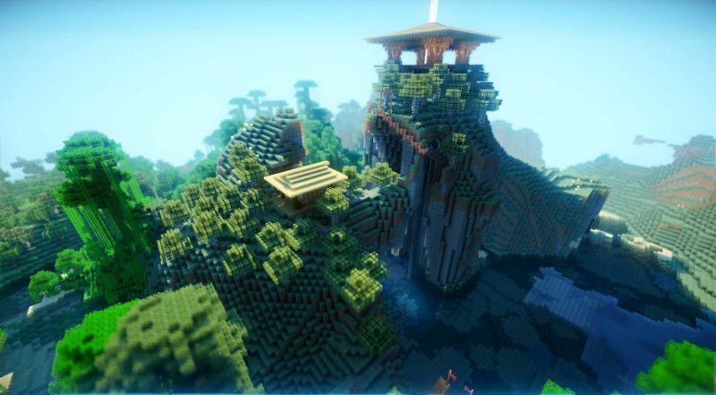 Hình ảnh Minecraft của thành phố trên