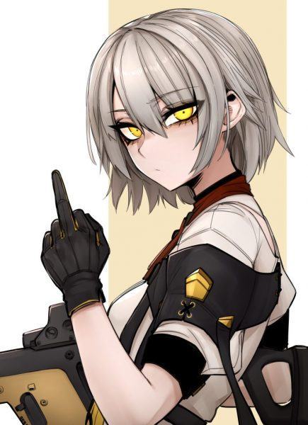 Anime female middle finger image