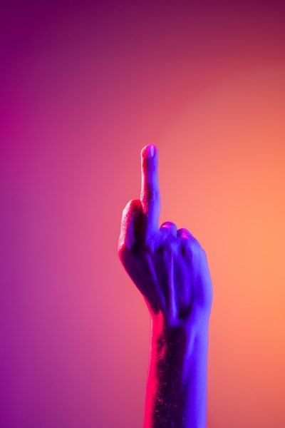 beautiful color middle finger photo