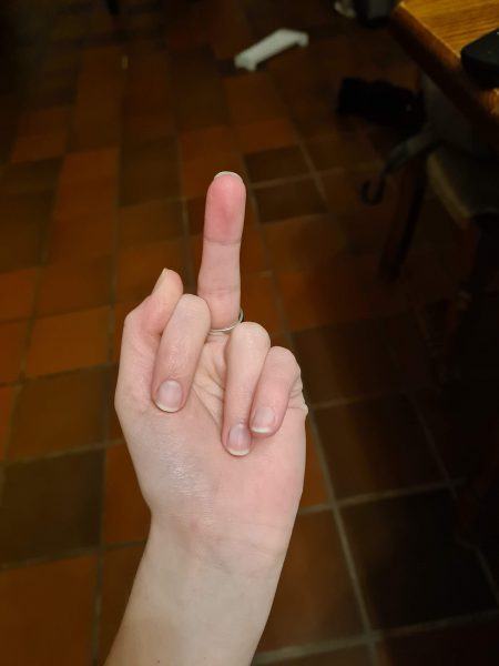 cool middle finger photo