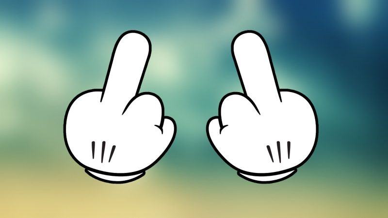 cartoon middle finger photo