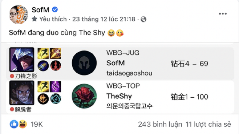 LMHT: Bin bỏ Weibo Games vì ​​bất hòa với SofM?