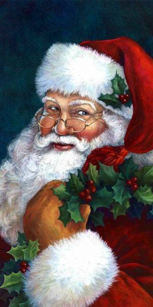 Hình ảnh ông già Noel và cây tầm gửi