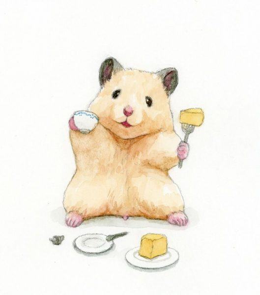 Hình ảnh Hamster ăn phô mai