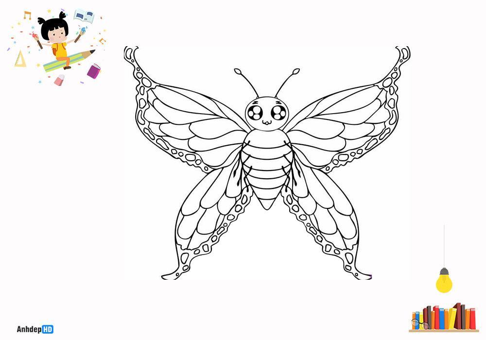 Tranh tô màu con bướm cho bé  Trọn bộ những tranh tô màu cho bé hình con  bướm dễ thương nhất  Tranh tô màu  YopoVn  DIỄN ĐÀN TÀI
