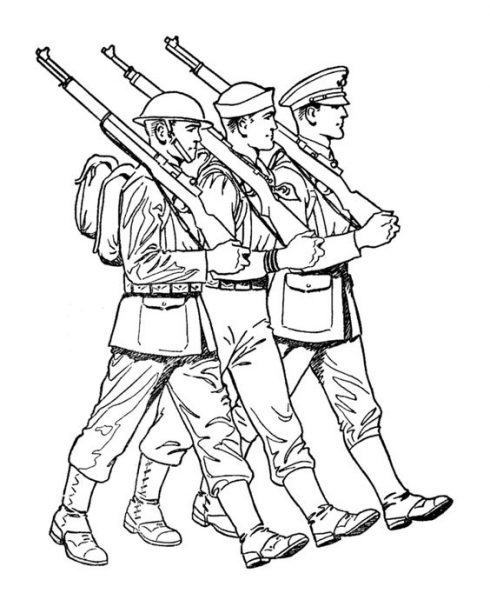 Một bản phác thảo của một người lính đi bộ bất động