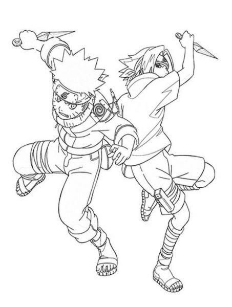 Tranh tô màu vũ điệu Naruto