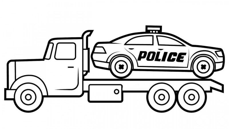 Tranh tô màu ô tô cảnh sát dành cho bé  Police cars Cars coloring pages  Car colors