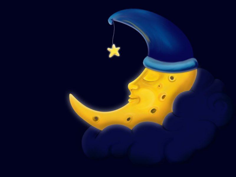 chúc ngủ ngon hình ảnh trăng lưỡi liềm