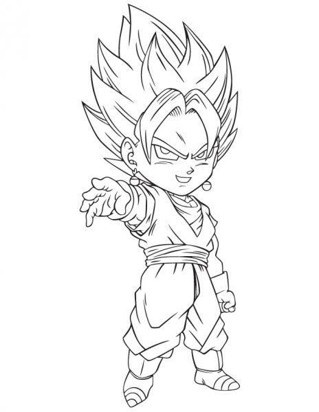 Tranh tô màu chibi goku