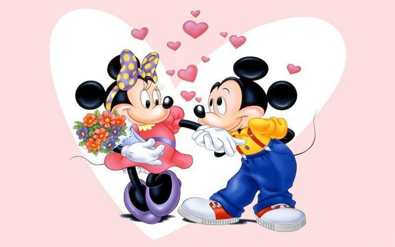 hình ảnh chuột mickey đang yêu