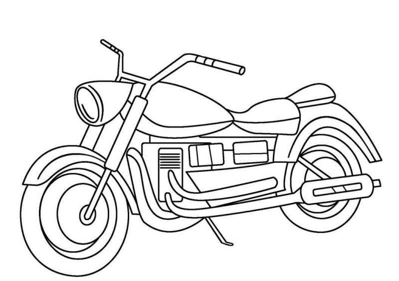 Một trang vẽ xe máy rất đơn giản