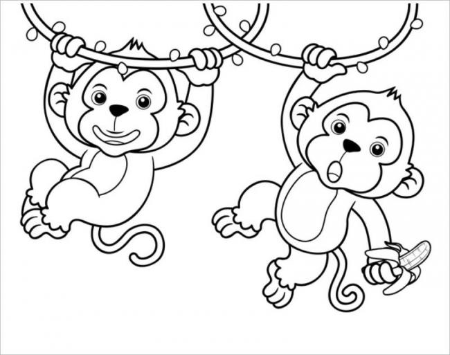 Hình vẽ ngộ nghĩnh của những chú khỉ