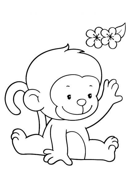 Vẽ con khỉ dễ thương