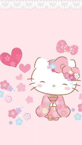 hình ảnh hello kitty trong bộ kimono