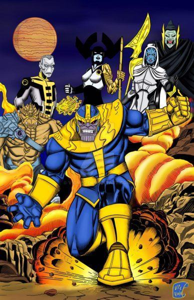 Hình ảnh của Thanos và The Black Order