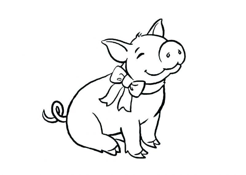 một con lợn với một chiếc lá sơn