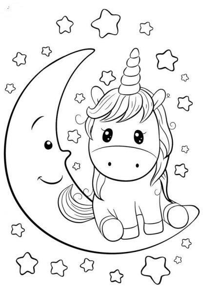 Vẽ cô bé 8 tuổi với ngựa và mặt trăng