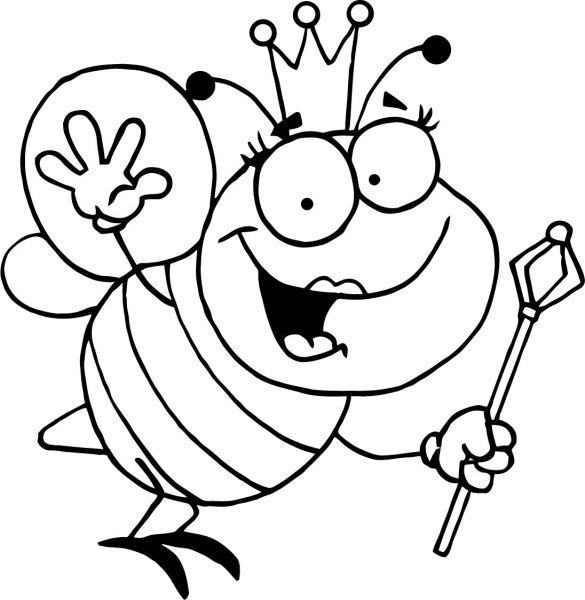 Vẽ con ong đội vương miện