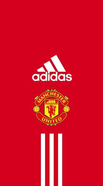 logo MU giấy đỏ với addidas
