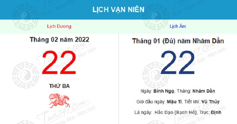 22/02/2022: 100 năm có một ngày trời đất giao hòa