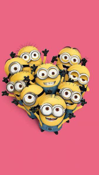 hình nền minion hình trái tim