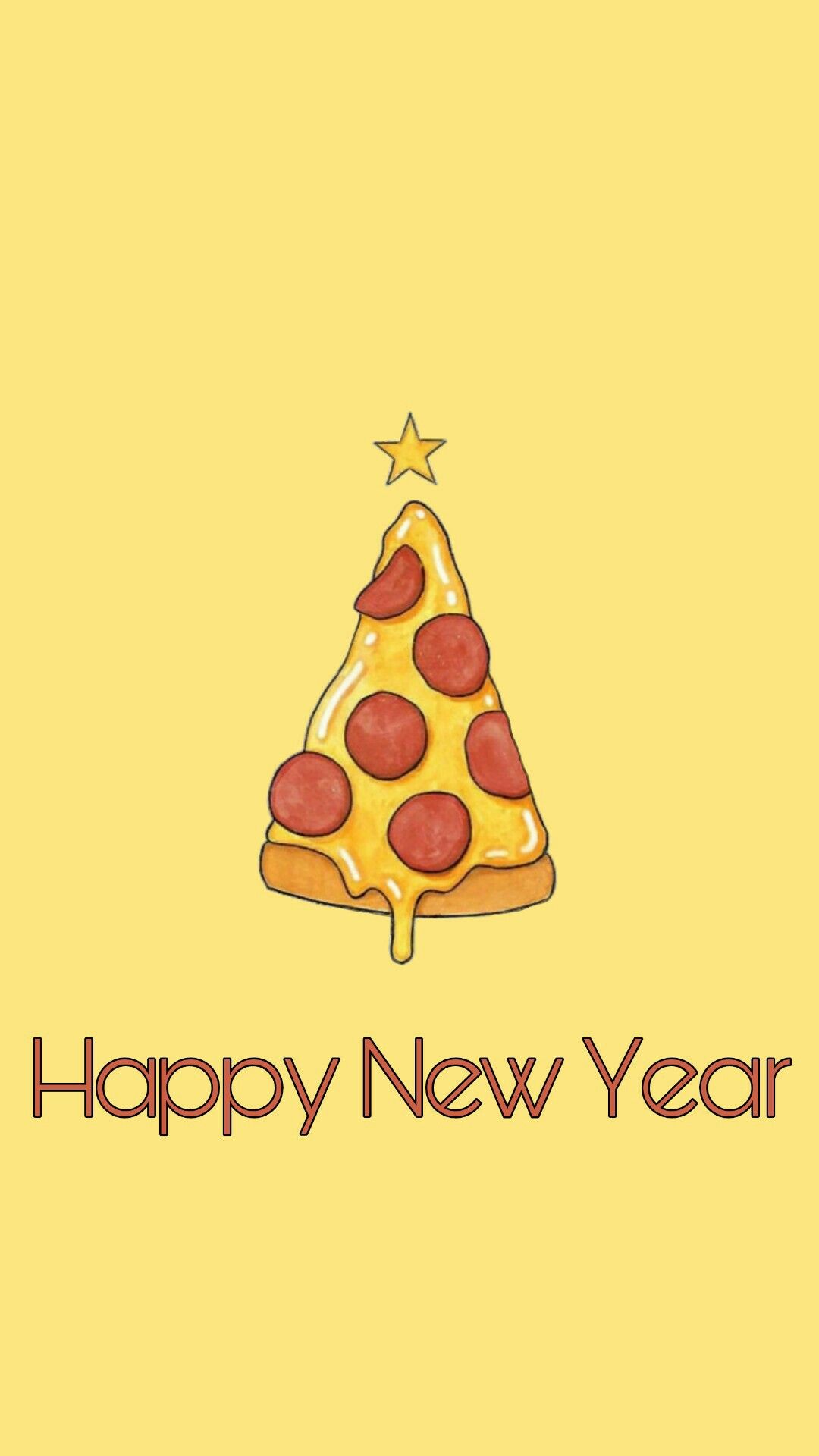 hình ảnh lát bánh pizza chúc mừng năm mới