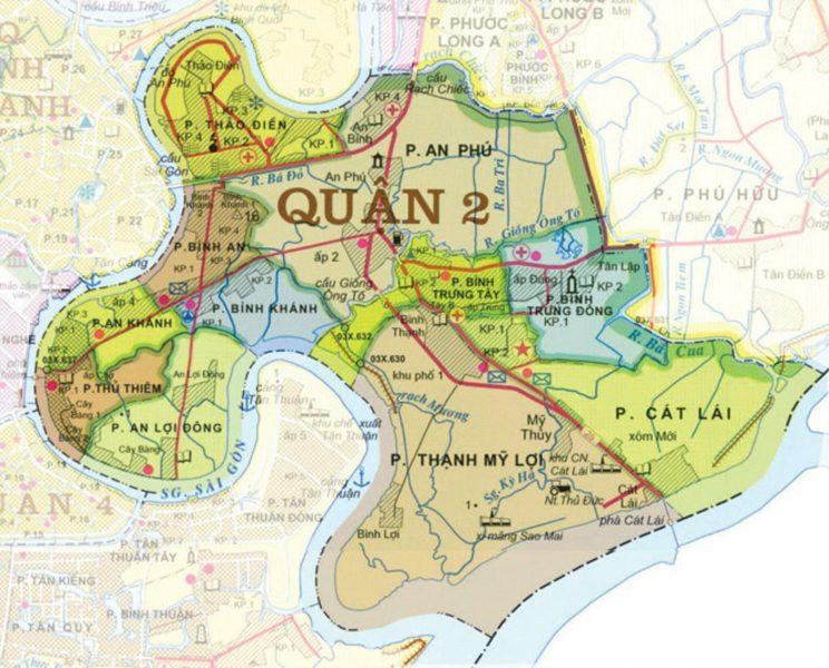 Bản đồ Quận 2, TP.HCM