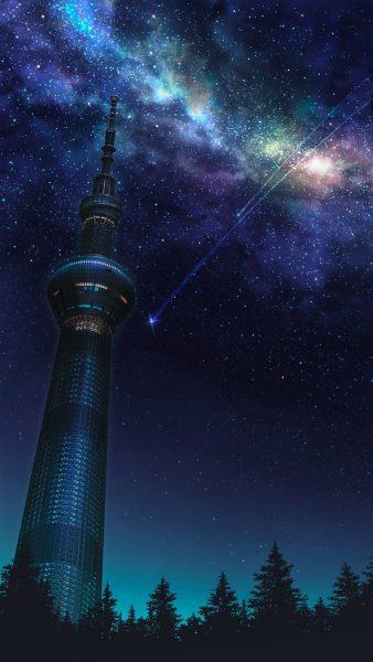 bầu trời đêm anime là tòa tháp cao nhất
