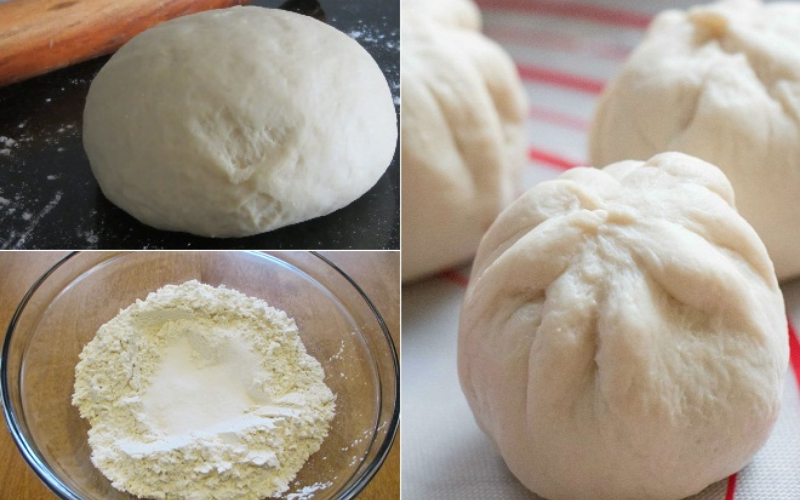 Cách làm bánh bao bằng bột mì và bột nở