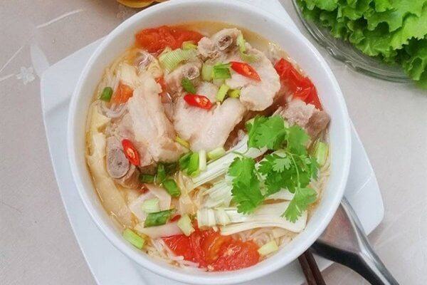 Cách nấu bún sườn 5