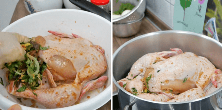 Cách làm gà rang rau răm