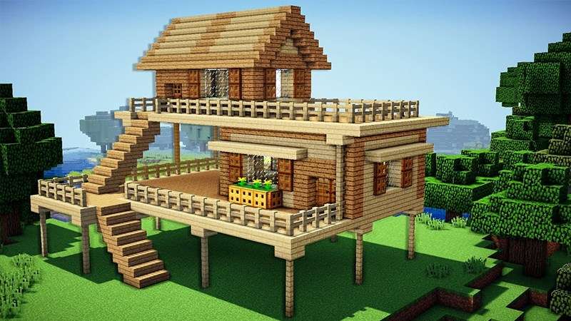 xây nhà trong minecraft 22