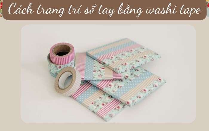 Cách trang trí sách bằng băng dính washi