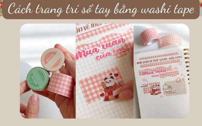 Cách trang trí sách bằng băng dính washi