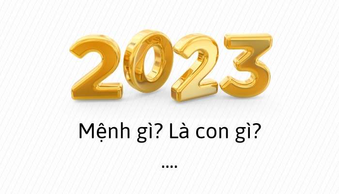 Sinh năm 2023 mệnh gì? Năm 2023 là năm con gì? Mệnh gì?