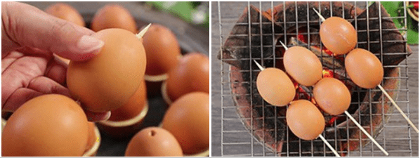 Cách làm trứng gà rán không bị trào 4