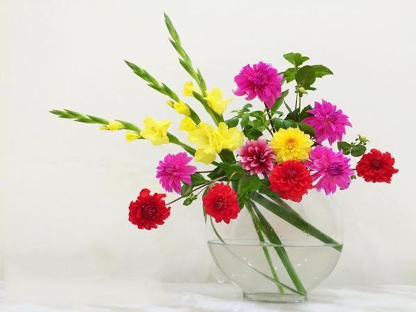 Cách làm hoa lay ơn để bàn 1