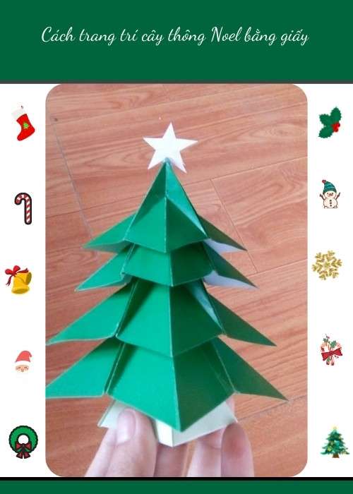 Cách trang trí cây thông Noel bằng giấy