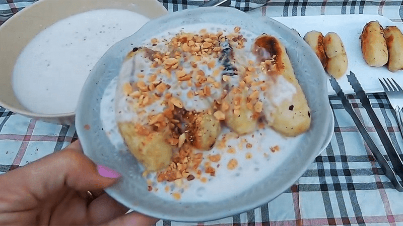cách làm bánh chuối bột sắn 