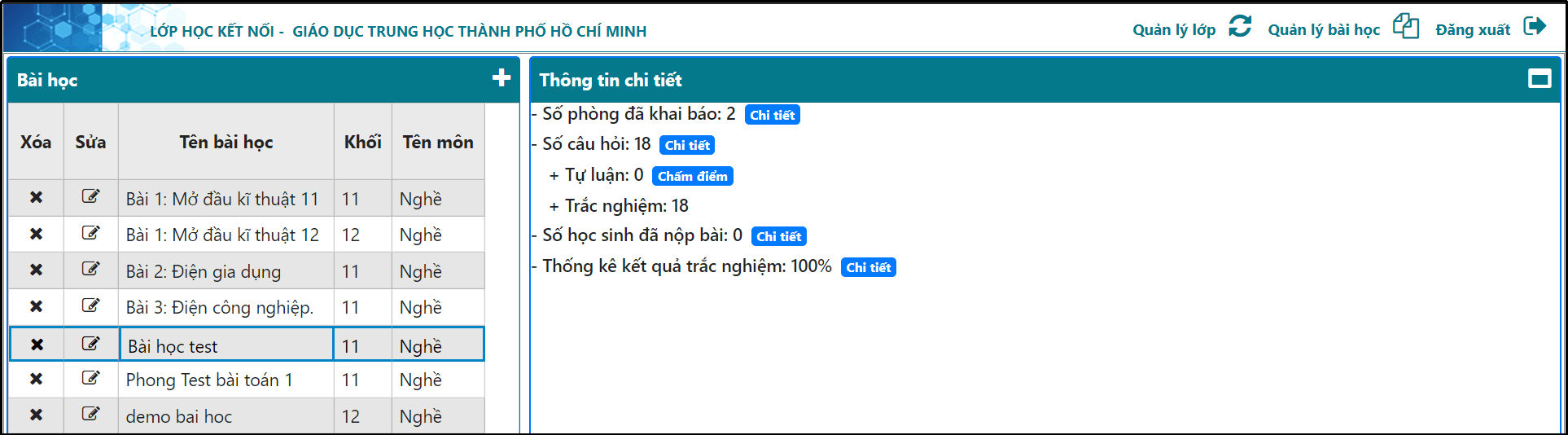 Tạo lớp trên hệ thống lophoc.hcm.edu.vn