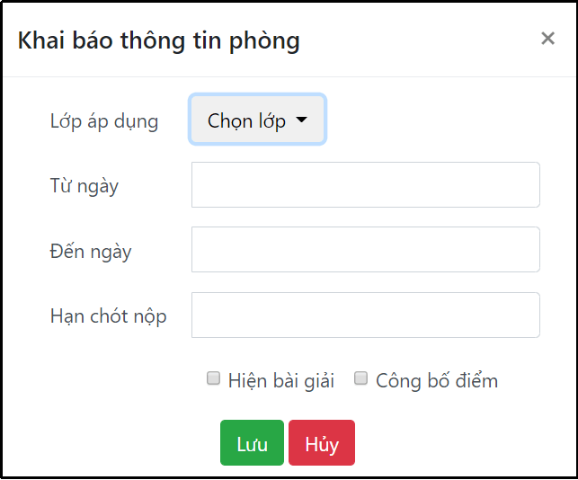 Tạo lớp trên hệ thống lophoc.hcm.edu.vn