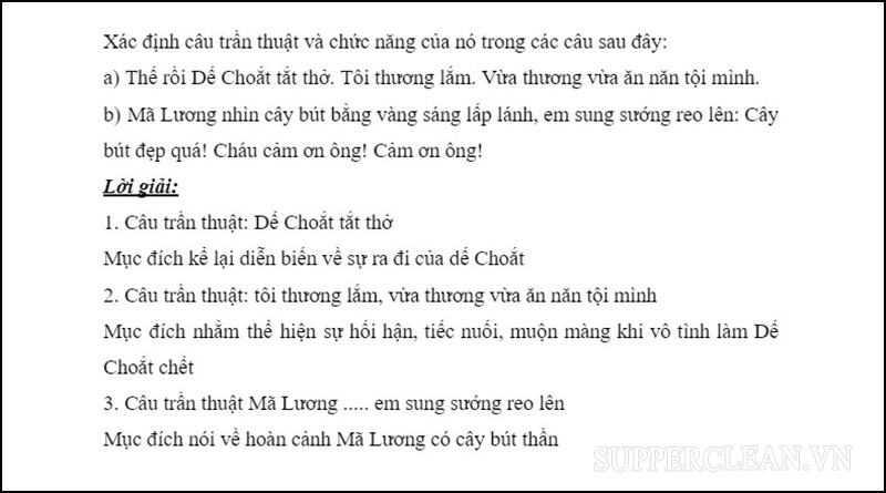 Hành động trên các từ mô tả