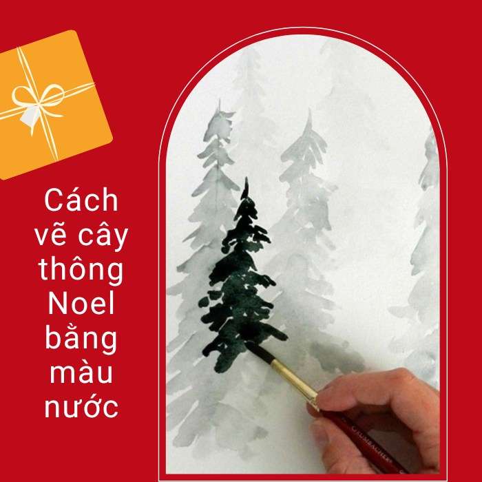 Cách vẽ cây thông Noel bằng bút chì, màu nước, trên máy tính ...