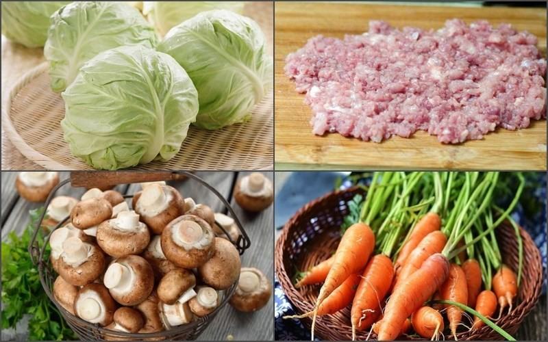 Cách làm món bắp cải cuộn thịt hấp 2